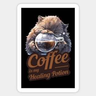 Cute Cat Coffee Design Sticker